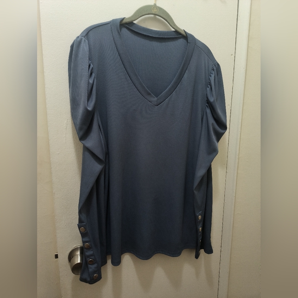 SHEIN Long Sleeve V-Neck Top